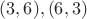 $(3,6),(6,3)$