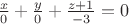 $ \frac {x} {0}+\frac {y} {0}+ \frac {z+1} {-3} = 0 $