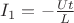 $I_1 = - \frac {Ut}{L}$