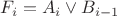 $F_i=A_i \vee B_{i-1}$