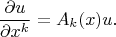 $$\frac{\partial u}{\partial x^k}=A_k(x)u.$$