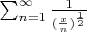 $\sum _{n=1} ^\infty \frac{1}{(\frac{x}{n})^{\frac{1}{2}}}$