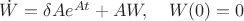 $\dot W=\delta A e^{At}+AW,\quad W(0)=0$
