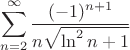 $$\sum\limits_{n=2}^{\infty}\frac{(-1)^{n+1}}{n \sqrt{\ln^2n+1}}$$