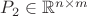 $P_2\in \mathbb{R}^{n \times m}$