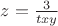 $z=\frac{3}{txy}$