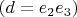 $
\left( {d = e_2 e_3 } \right)
$