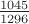 $\frac{1045}{1296}$