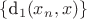 \lbrace$\mathcal{d_1}(x_n, x)$\rbrace