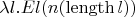 $\lambda l.El(n(\mathrm{length}\, l))$