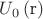 $\[{{U_0}\left( {\text{r}} \right)}\]$
