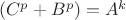$(C^p+B^p)=A^k$
