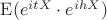 $\operatorname{E}(e^{itX}\cdot e^{ihX})$