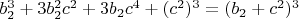 $b_2^3+3b_2^2c^2+3b_2c^4+(c^2)^3=(b_2+c^2)^3$