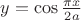 $y=\cos \frac{\pi x}{2a}$