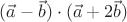$(\vec a - \vec b) \cdot (\vec a + 2\vec b)$