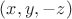 $(x,y,-z)$