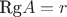 $\text{Rg}A=r$