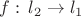 $f:\,l_2\to l_1$