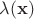 $\lambda(\mathbf{x})$