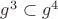 $g^3\subset{g^4}$