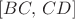 $[BC,\,CD]$