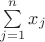 $\sum\limits_{j=1}^n x_j$