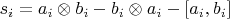 $s_i = a_i\otimes b_i - b_i\otimes a_i - [a_i,b_i]$