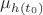 $\mu_{h(t_0)}$