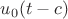 $u_0(t-c)$