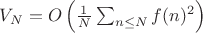 $ V_N = O\left( \frac{1}{N} \sum_{n \leq N} f(n)^2 \right) $