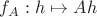 $f_A: h\mapsto Ah$