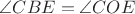 $\angle CBE = \angle COE$