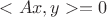 $<Ax,y>=0$