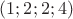 $(1;2;2;4)$