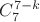 $C_7^{7-k}$