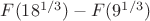 $F(18^{1/3})-F(9^{1/3})$