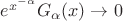 $e^{x^{-\alpha}}G_\alpha(x)\to 0$