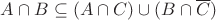 $A\cap B \subseteq (A \cap C) \cup (B \cap \overline C )$