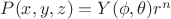 $P(x,y,z)=Y(\phi,\theta) r^n$