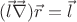 $(\vec{l} \vec{\nabla}) \vec{r} = \vec{l}$ $(\vec{l} \vec{\nabla}) \vec{r} = \vec{l}$