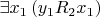 $\exists x_1 \left(y_1R_2x_1\right)$