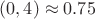 $(0,4)\approx0.75$
