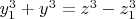 ${y_1^3}+y^3 =z^3-{z_1^3}$