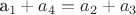 a_1+a_4=a_2+a_3