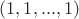$(1,1,...,1)$