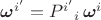 $\boldsymbol{\omega}^{i'}=P^{i'}{}_i\,\boldsymbol{\omega}^{i}$