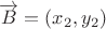 $\overrightarrow{B} = (x_2, y_2)$
