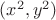 $(x^2,y^2)$