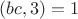 $(bc, 3) = 1$